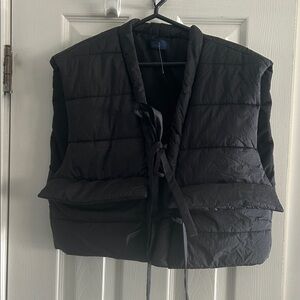 RACHEL ROY BLACK QUILTED VEST SIZE M NWOT